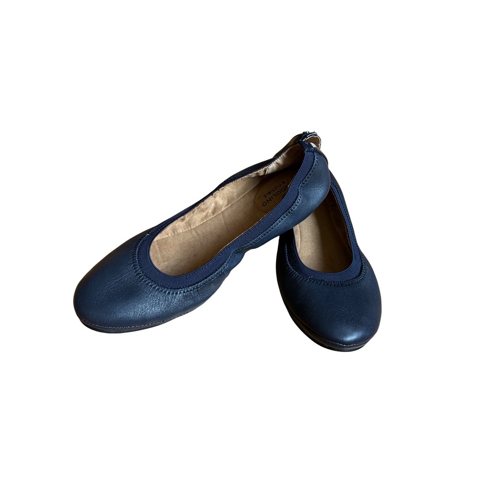 Bandolino B-Flexible BDEDITION Navy Blue Leather Ballet Flats Womens 8.5 Classic